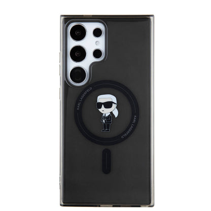 Galaxy S24 Ultra Kılıf Karl Lagerfeld Orjinal Lisanslı M-safe Şarj Özellikli Karl Head IML Baskılı Kapak - Görsel 2