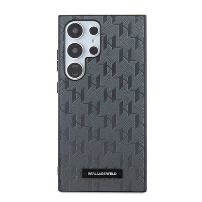 Galaxy S24 Ultra Kılıf Karl Lagerfeld Orjinal Lisanslı Saffiano Monogram Metal Logo Kapak - Görsel 2