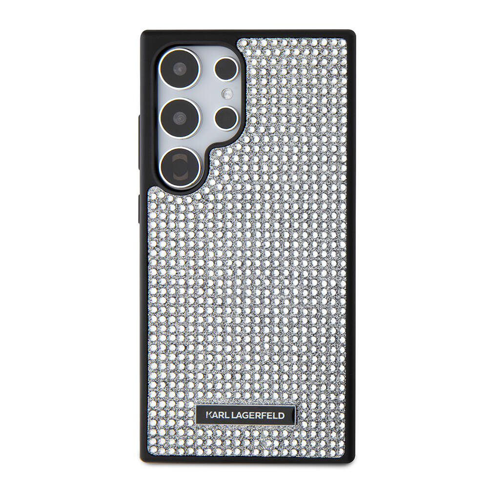 Galaxy S24 Ultra Kılıf Karl Lagerfeld Taşlı Metal Logo Orjinal Lisanslı Kapak - Görsel 2