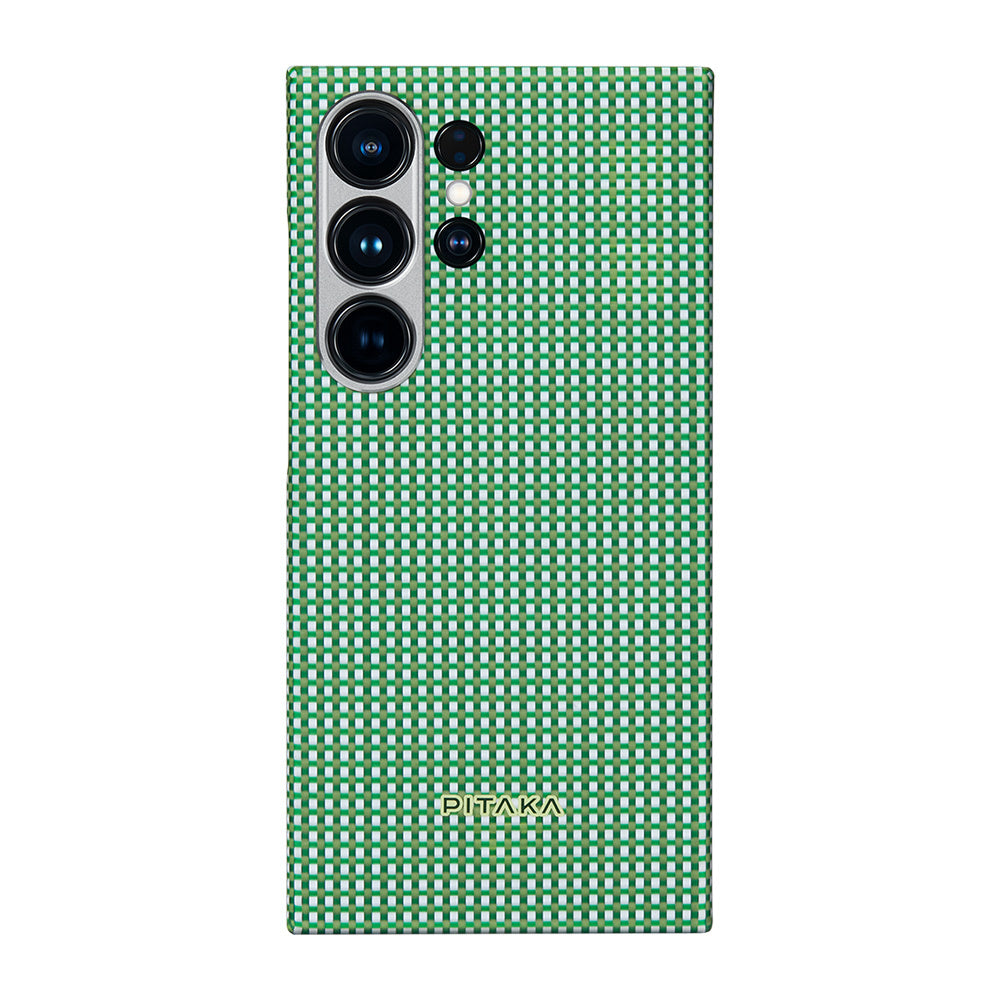 Galaxy S24 Ultra Kılıf M-safe Şarj Özellikli 1500D Aramid Fiber Pitaka Ultra-Slim Classic Serisi Aomori Kapak - Görsel 2