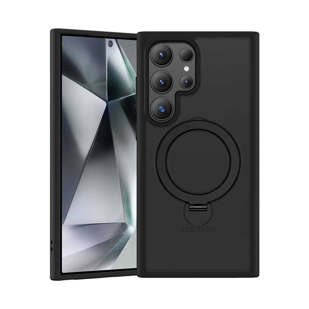 Galaxy S24 Ultra Kılıf M-safe Şarj Özellikli Benks Standlı Mist Protective Kapak - Görsel 2