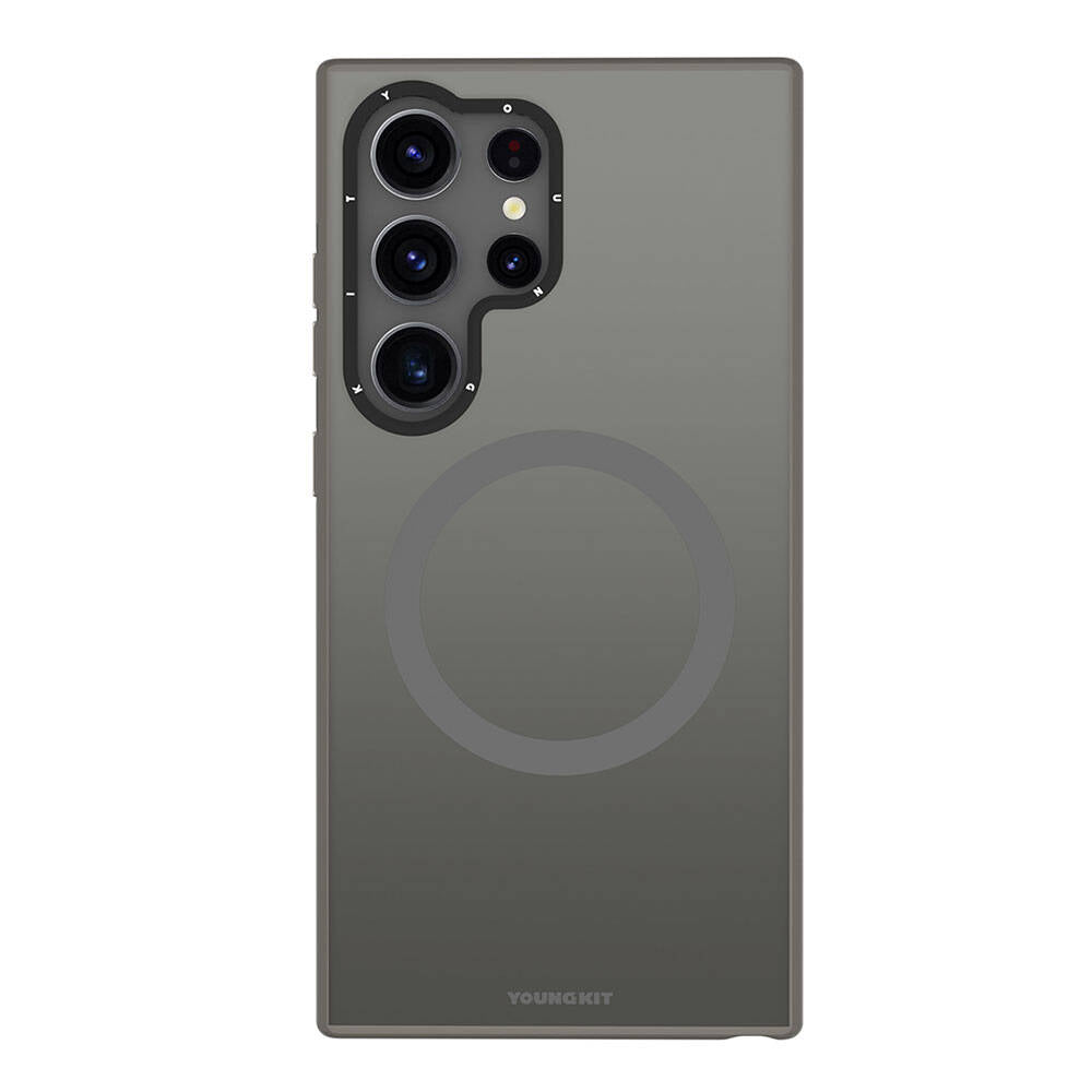 Galaxy S24 Ultra Kılıf M-safe Şarj Özellikli Çizilmeye Ve Aşınmaya Dayanıklı Youngkit Velvet Serisi Kapak - Görsel 2