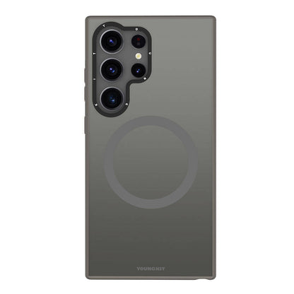 Galaxy S24 Ultra Kılıf M-safe Şarj Özellikli Çizilmeye Ve Aşınmaya Dayanıklı Youngkit Velvet Serisi Kapak - Görsel 2