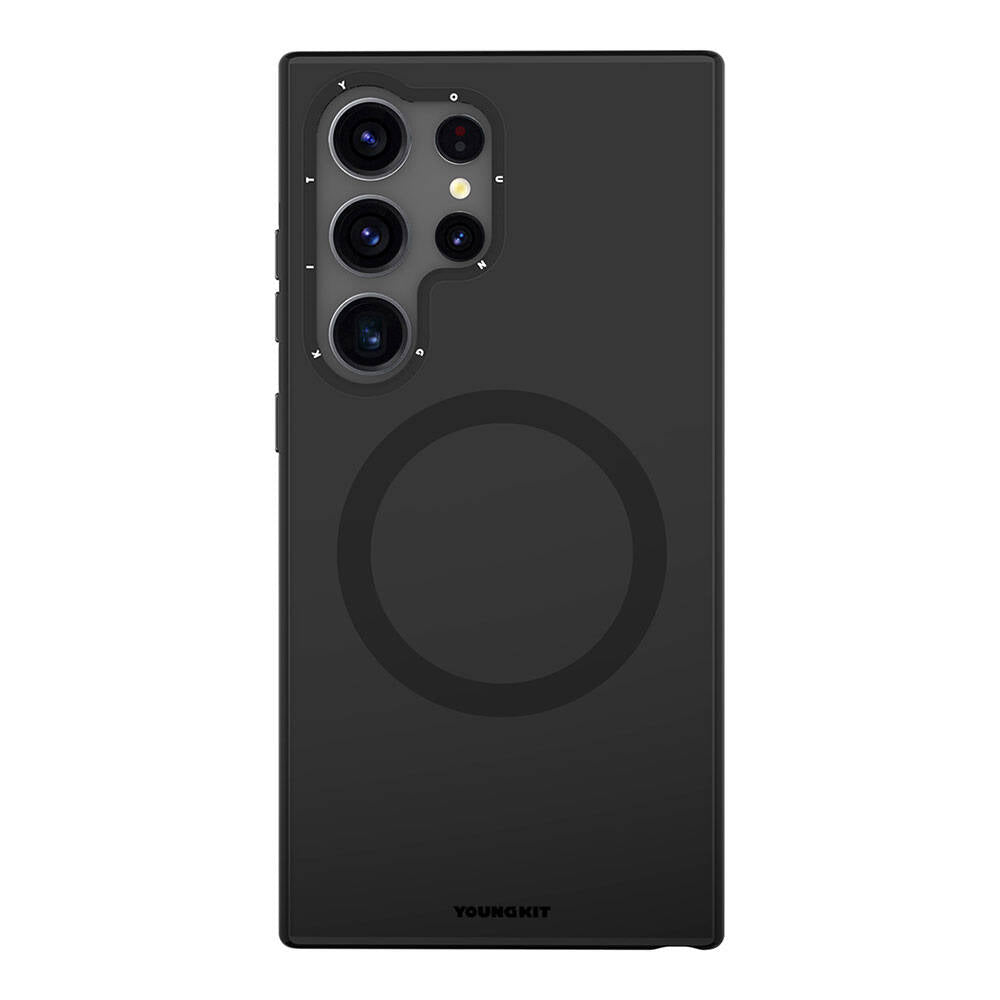 Galaxy S24 Ultra Kılıf M-safe Şarj Özellikli Çizilmeye Ve Aşınmaya Dayanıklı Youngkit Velvet Serisi Kapak - Görsel 4
