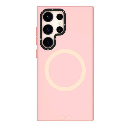 Galaxy S24 Ultra Kılıf M-safe Şarj Özellikli Çizilmeye Ve Aşınmaya Dayanıklı Youngkit Velvet Serisi Kapak - Görsel 5