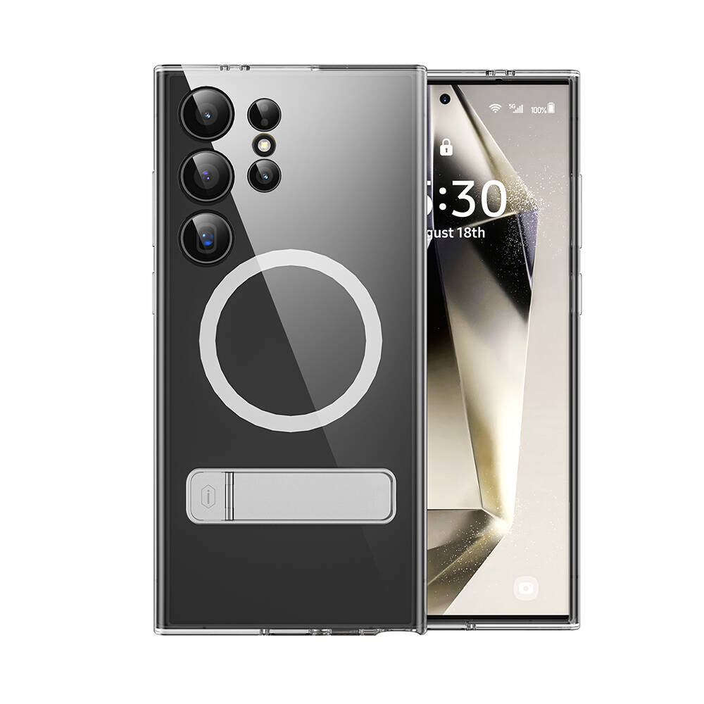 Galaxy S24 Ultra Kılıf M-safe Şarj Özellikli Kamera Korumalı Standlı Wiwu KCC-025 Aurora Serisi Kapak - Görsel 2