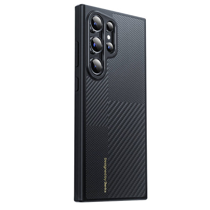 Galaxy S24 Ultra Kılıf M-safe Şarj Özellikli Karbon Fiber Benks Montage Hybrid ArmorPro Kevlar Kapak - Görsel 2