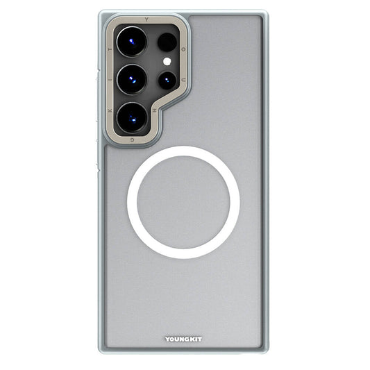 Galaxy S24 Ultra Kılıf M-safe Şarj Özellikli Youngkit Rock Sand Serisi Kapak