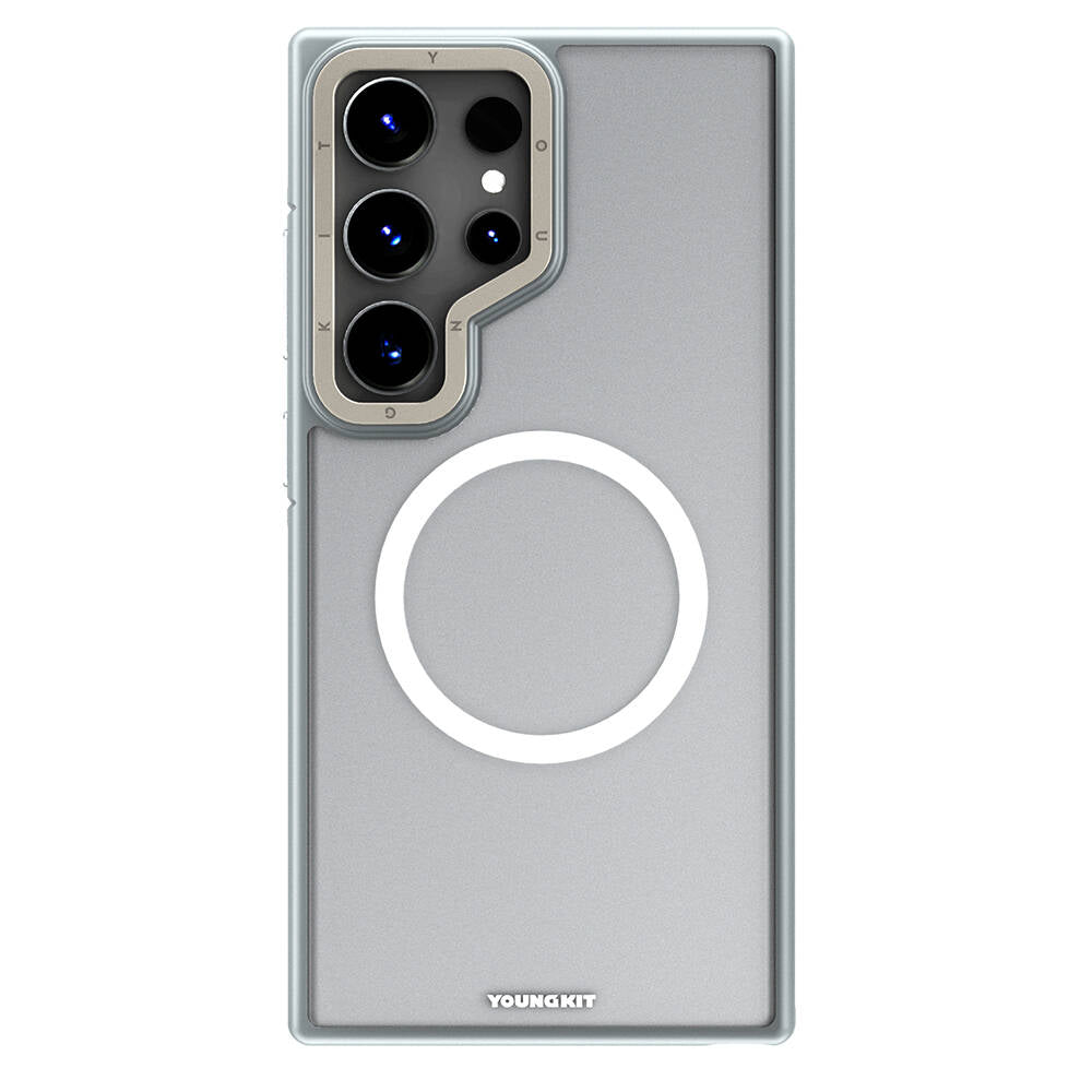 Galaxy S24 Ultra Kılıf M-safe Şarj Özellikli Youngkit Rock Sand Serisi Kapak - Görsel 3