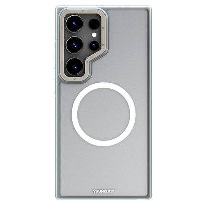 Galaxy S24 Ultra Kılıf M-safe Şarj Özellikli Youngkit Rock Sand Serisi Kapak - Görsel 3