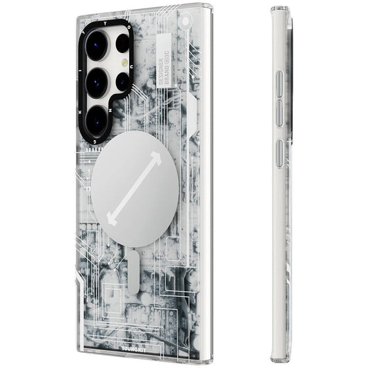 Galaxy S24 Ultra Kılıf M-safe Şarj Özellikli YoungKit Technology Serisi Kapak