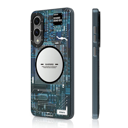Galaxy S25 Edge Kılıf M-safe Şarj Özellikli Youngkit Technology Serisi Kapak