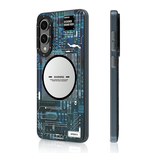 Galaxy S25 Edge Kılıf M-safe Şarj Özellikli Youngkit Technology Serisi Kapak