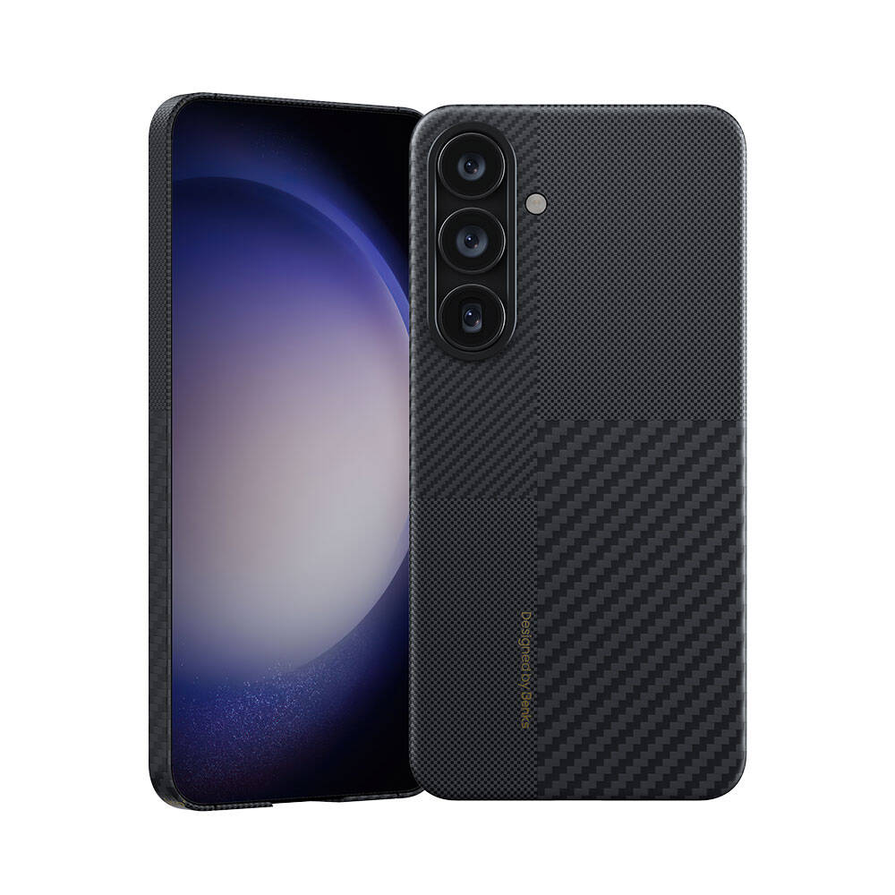 Galaxy S25 Kılıf M-safe Şarj Özellikli Karbon Fiber Benks Montage ArmorAir Kevlar Kapak - Görsel 2