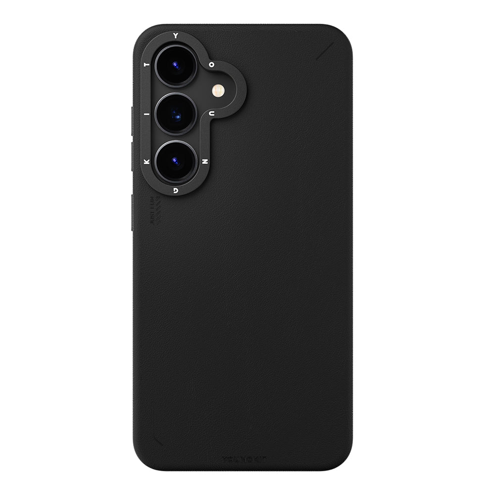 Galaxy S25 Kılıf M-safe Şarj Özellikli Basit Mat Deri Desenli Youngkit Tech Fashion Serisi Kapak - Görsel 4