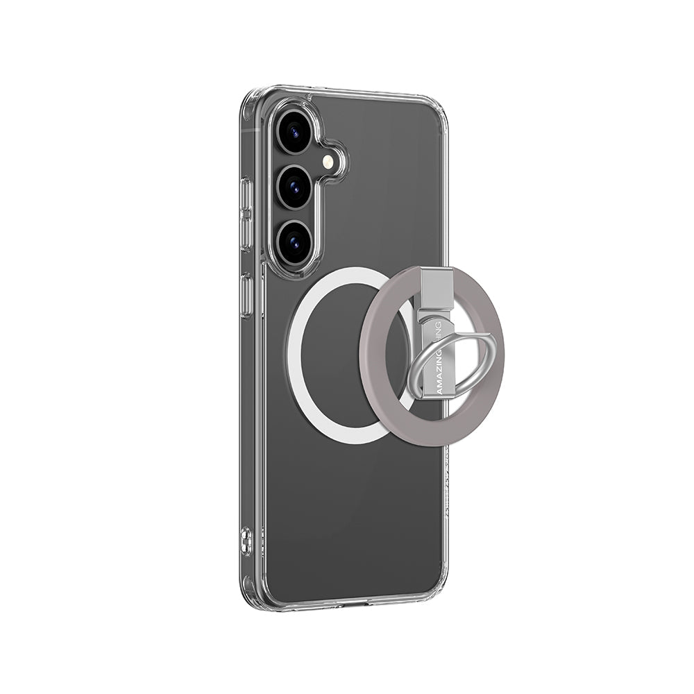 Galaxy S25 Kılıf M-safe Şarj Özellikli Yüzük Standlı Amazingthing Minimal Grip Serisi Kapak - Görsel 2