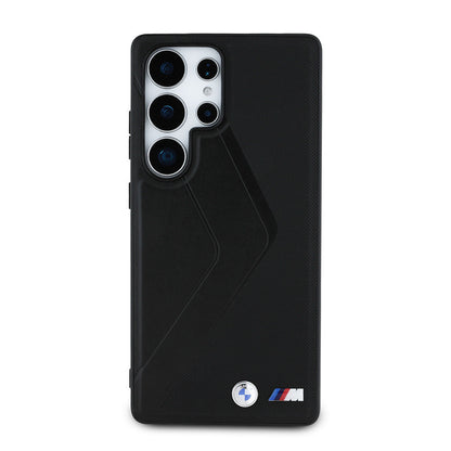 Galaxy S25 Ultra Kılıf BMW Orjinal Lisanslı M-safe Şarj Özellikli M Logolu Oversize Çizgili PU Deri Kapak - Görsel 2
