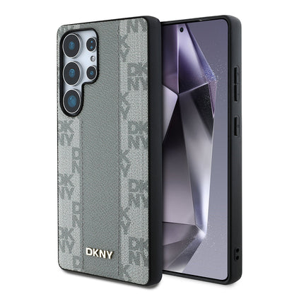 Galaxy S25 Ultra Kılıf DKNY Orjinal Lisanslı M-safe Şarj Özellikli 3D Yazılı Checkered Pattern Kapak - Görsel 3