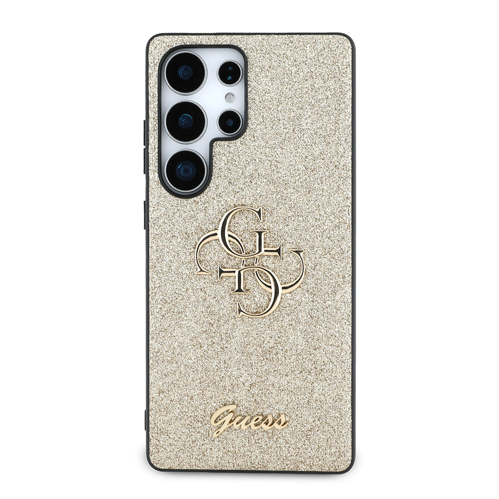 Galaxy S25 Ultra Kılıf Guess Orjinal Lisanslı 4G Büyük Metal Logolu Glitter Kapak - Görsel 3