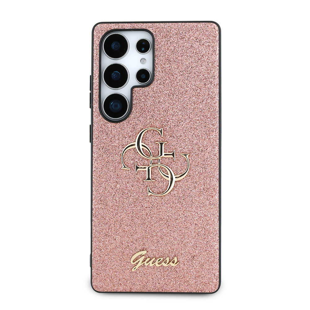 Galaxy S25 Ultra Kılıf Guess Orjinal Lisanslı 4G Büyük Metal Logolu Glitter Kapak - Görsel 2