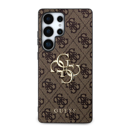 Galaxy S25 Ultra Kılıf Guess Orjinal Lisanslı PU Deri 4G Desenli Metal Büyük 4G ve Yazı Logolu Kapak - Görsel 4