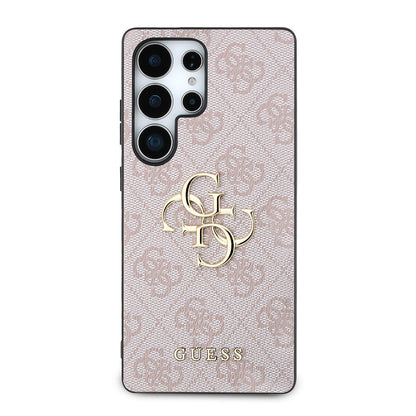 Galaxy S25 Ultra Kılıf Guess Orjinal Lisanslı PU Deri 4G Desenli Metal Büyük 4G ve Yazı Logolu Kapak - Görsel 3