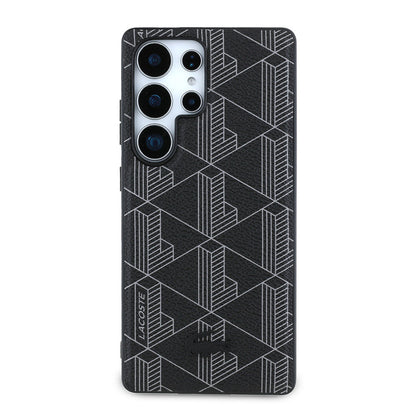Galaxy S25 Ultra Kılıf Lacoste Orjinal Lisanslı M-safe Şarj Özellikli PU Deri Görünümlü Karışık Monogram Desenli Kapak - Görsel 2