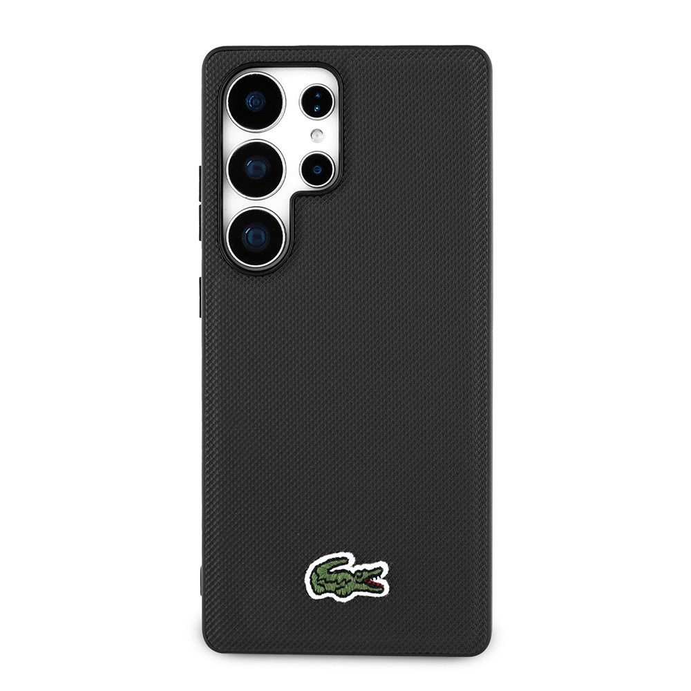 Galaxy S25 Ultra Kılıf Lacoste Orjinal Lisanslı PU Pike Desenli Arka Yüzey İkonik Timsah Dokuma Logolu Kapak - Görsel 3