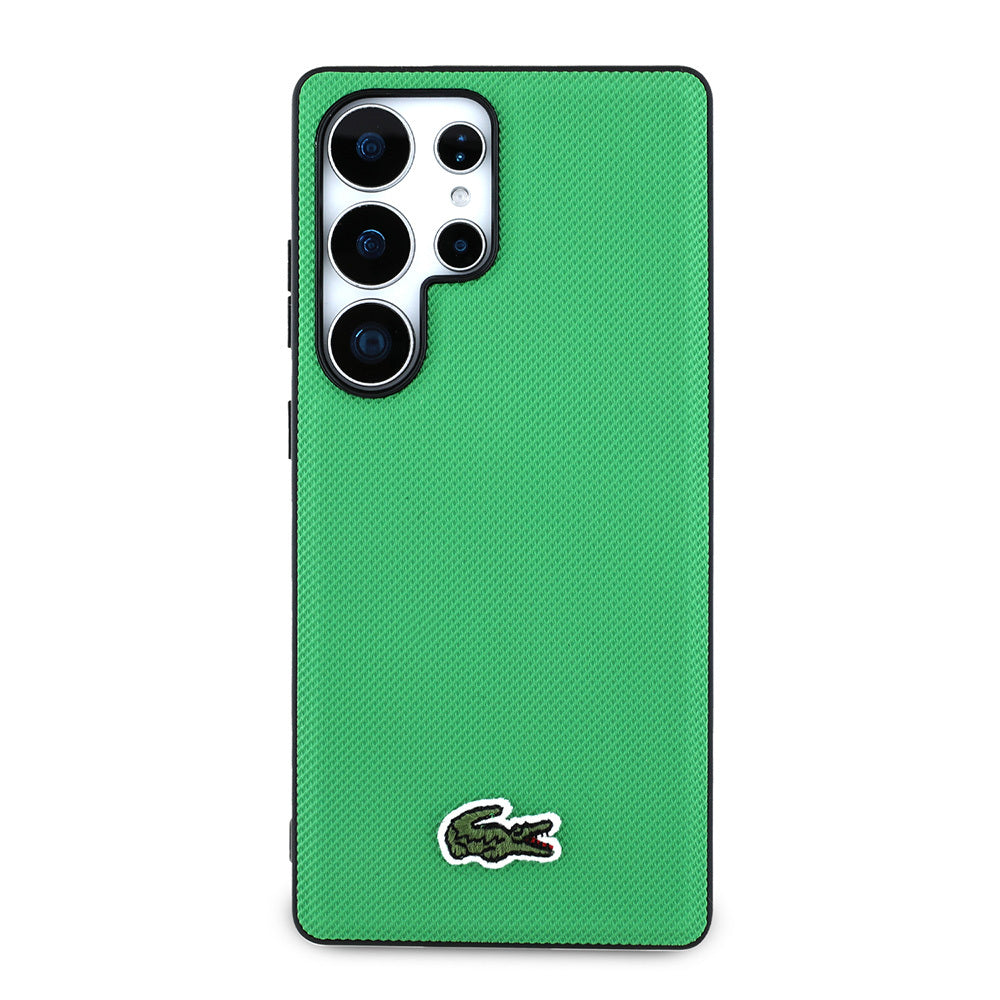 Galaxy S25 Ultra Kılıf Lacoste Orjinal Lisanslı PU Pike Desenli Arka Yüzey İkonik Timsah Dokuma Logolu Kapak - Görsel 4