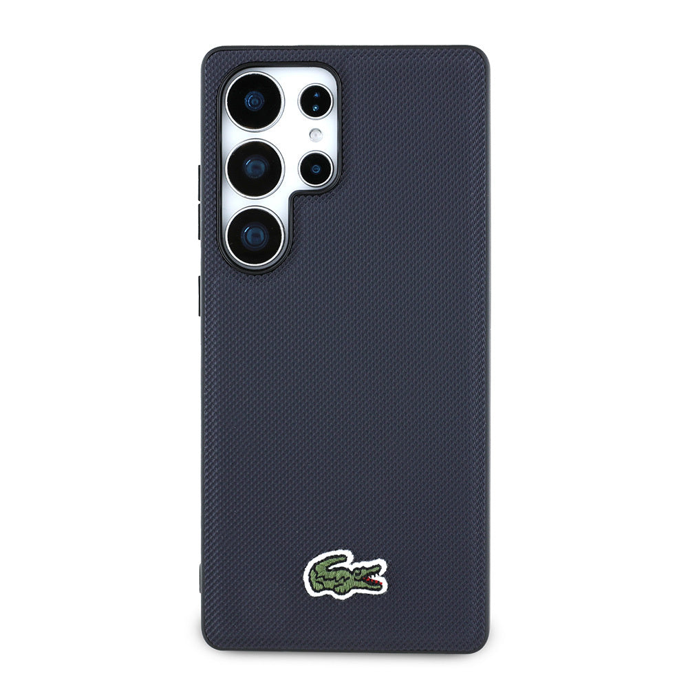 Galaxy S25 Ultra Kılıf Lacoste Orjinal Lisanslı PU Pike Desenli Arka Yüzey İkonik Timsah Dokuma Logolu Kapak - Görsel 5