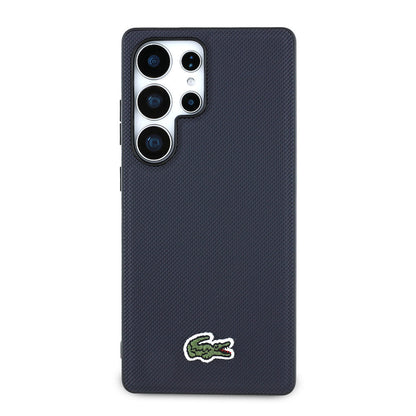 Galaxy S25 Ultra Kılıf Lacoste Orjinal Lisanslı PU Pike Desenli Arka Yüzey İkonik Timsah Dokuma Logolu Kapak - Görsel 5