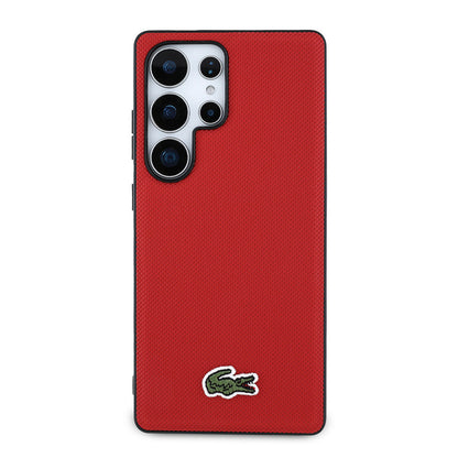 Galaxy S25 Ultra Kılıf Lacoste Orjinal Lisanslı PU Pike Desenli Arka Yüzey İkonik Timsah Dokuma Logolu Kapak - Görsel 2