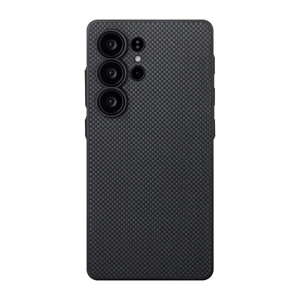 Galaxy S25 Ultra Kılıf M-safe Şarj Özellikli Aramid Fiber 3 Fonksiyon Butonlu Pitaka PinButton Serisi Kapak - Görsel 2