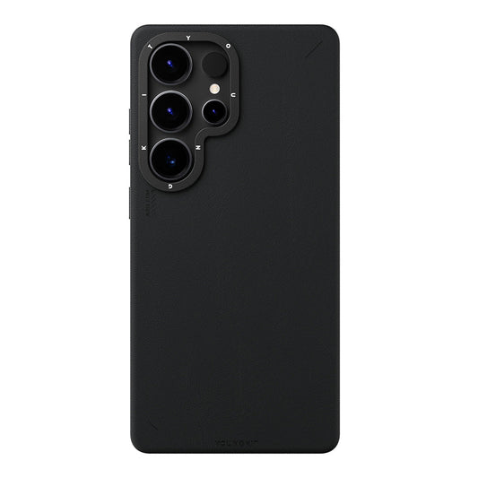 Galaxy S25 Ultra Kılıf M-safe Şarj Özellikli Basit Mat Deri Desenli Youngkit Tech Fashion Serisi Kapak