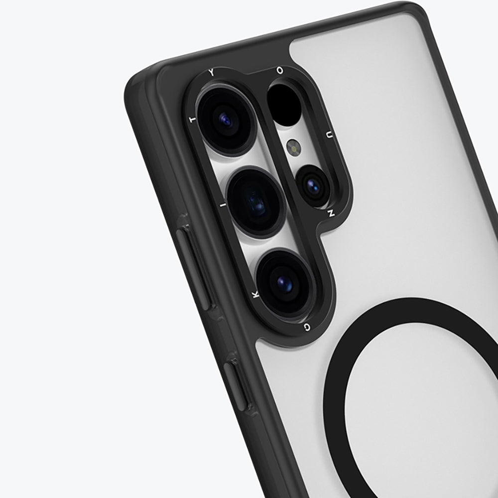 Galaxy S25 Ultra Kılıf M-safe Şarj Özellikli Cam Arka Yüzey TPU Youngkit Gemstone Serisi Kapak - Görsel 11