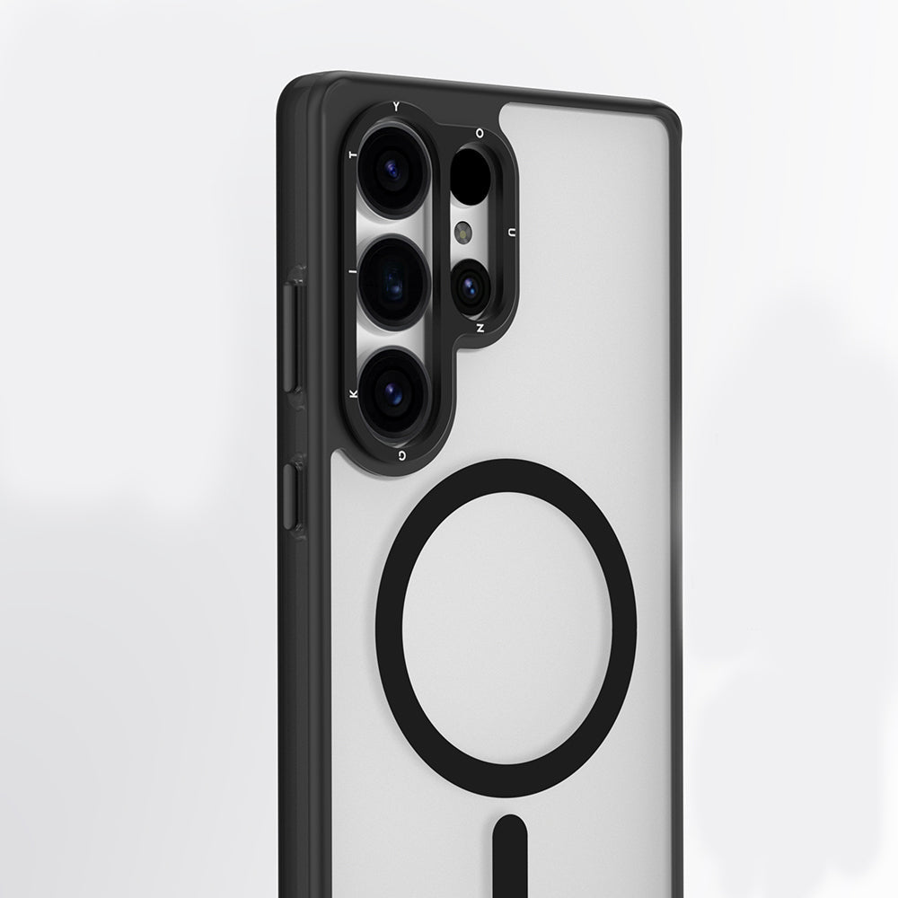 Galaxy S25 Ultra Kılıf M-safe Şarj Özellikli Cam Arka Yüzey TPU Youngkit Gemstone Serisi Kapak - Görsel 13