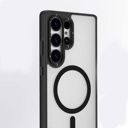 Galaxy S25 Ultra Kılıf M-safe Şarj Özellikli Cam Arka Yüzey TPU Youngkit Gemstone Serisi Kapak - Görsel 13