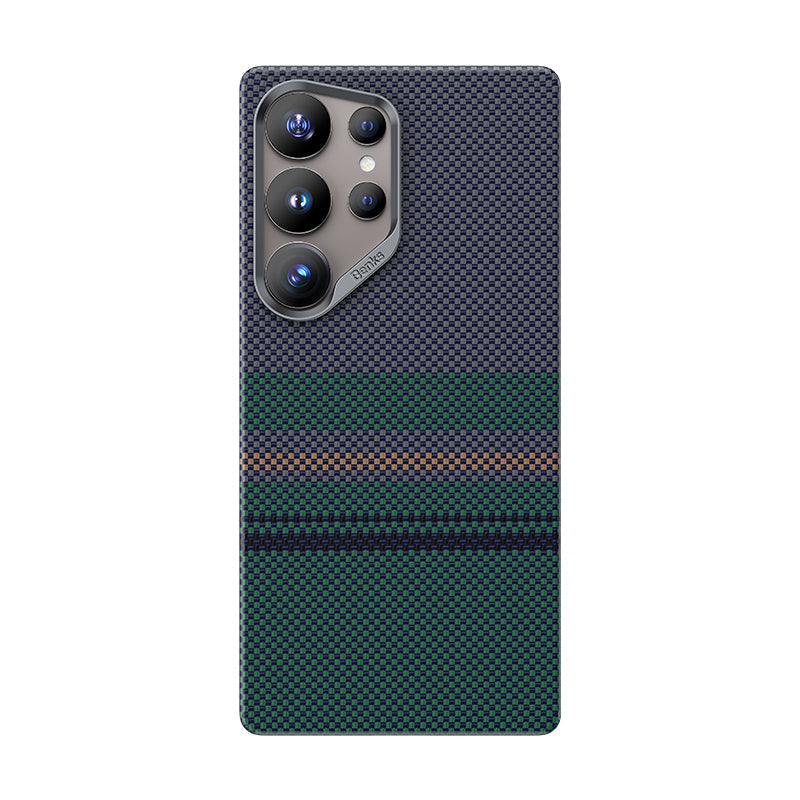 Galaxy S25 Ultra Kılıf M-safe Şarj Özellikli Karbon Fiber Tasarımlı Benks Aurora ArmorAir Kevlar Kapak - Görsel 2