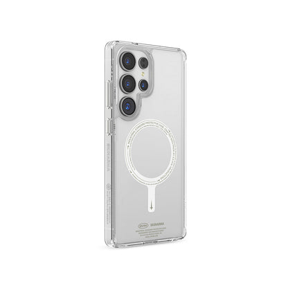 Galaxy S25 Ultra Kılıf M-safe Şarj Özellikli Şeffaf Airbag Tasarımlı Skinarma Saido Nightglow Kapak - Görsel 2