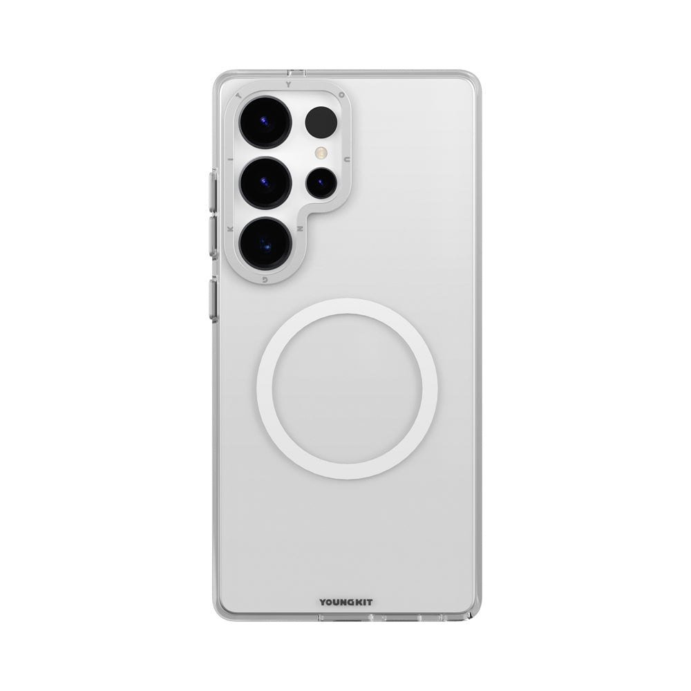 Galaxy S25 Ultra Kılıf M-safe Şarj Özellikli Şeffaf Youngkit Crystal Shield Serisi Kapak - Görsel 2