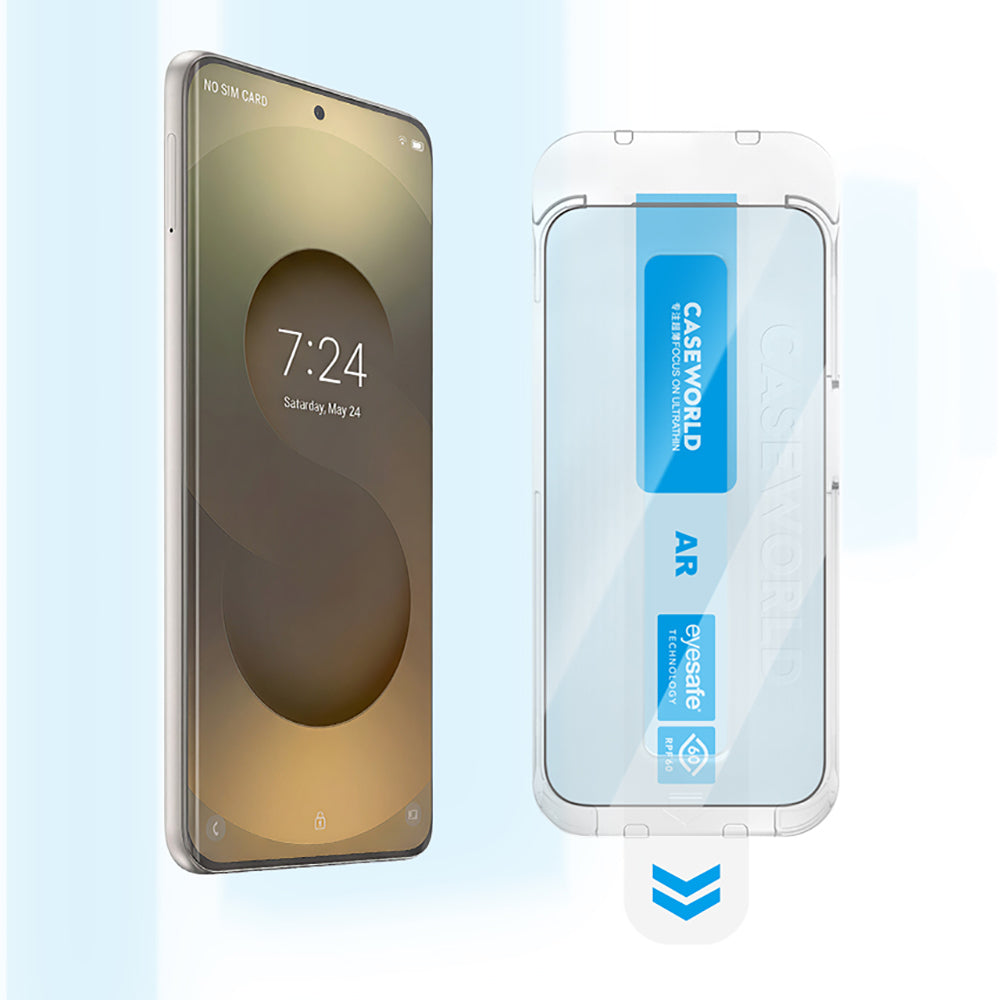 Galaxy S26 CaseWorld Applicator Serisi 2.5D Eyesafe Mavi Işık Teknolojili 0.25mm Temperli Cam Ekran Koruyucu+ Uygulama Aparatı - Görsel 3