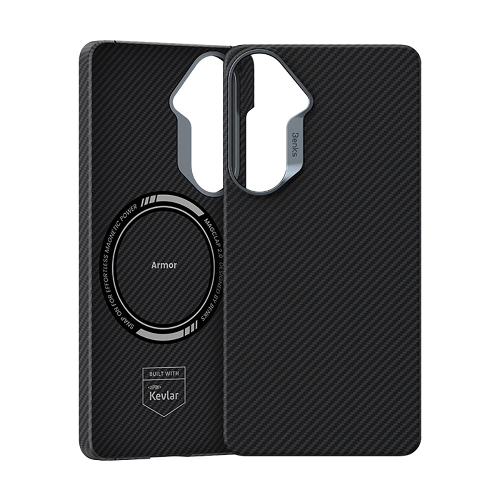 Galaxy S26 Kılıf Benks M-safe Şarj Özellikli Magnetik ArmorAir 600D Kevlar Fiber Kapak - Görsel 4