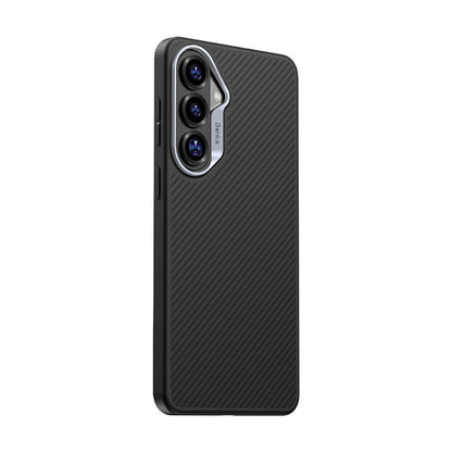 Galaxy S26 Kılıf Karbon Fiber M-safe Şarj Özellikli Benks Hybrid ArmorPro 600D Kevlar Kapak - Görsel 2