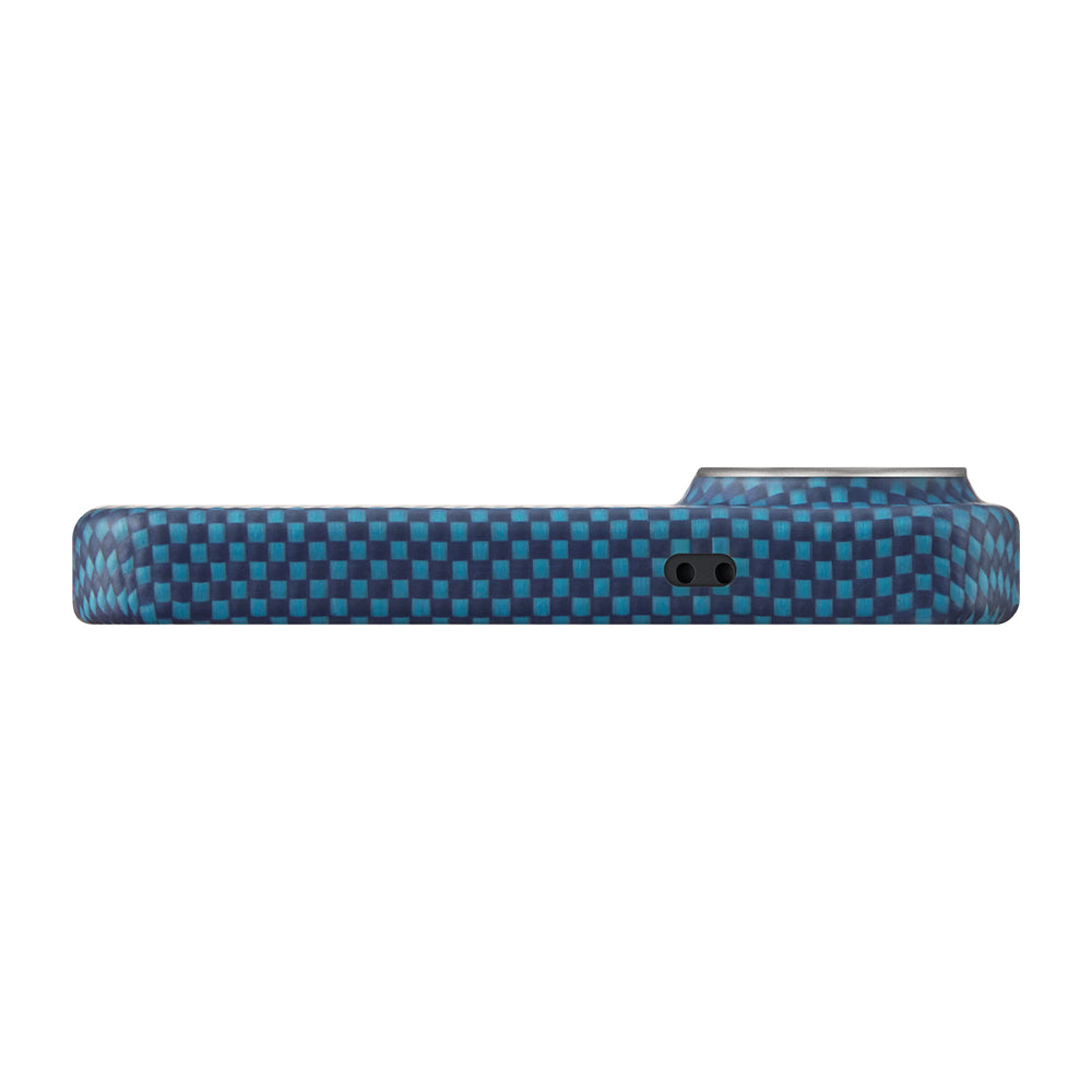 Galaxy S26 Kılıf M-safe Şarj Özellikli Aramid Fiber Pitaka Tactile Woven Sunset-Moonrise Serisi Kapak - Görsel 6