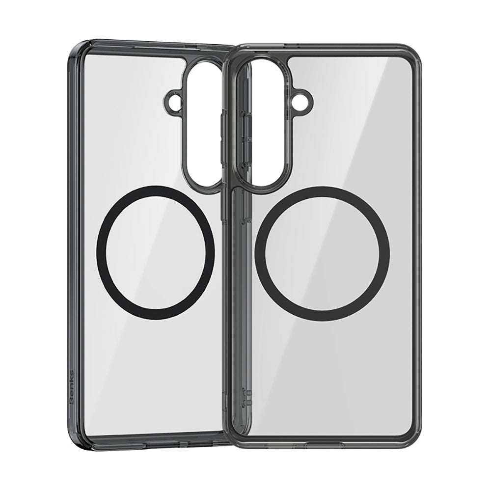 Galaxy S26 Kılıf M-safe Şarj Özellikli Benks Crystal Serisi Şeffaf Kapak - Görsel 4