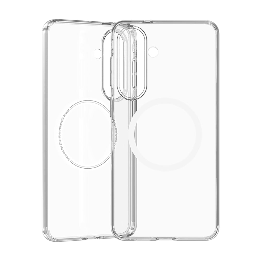 Galaxy S26 Kılıf M-safe Şarj Özellikli Benks Magnetik Crystal Serisi Şeffaf Kapak - Görsel 4