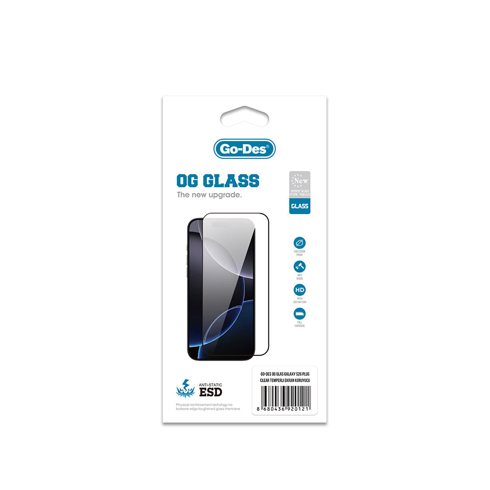 Galaxy S26 Plus Go Des OG Glass Antistatik Temperli Cam Ekran Koruyucu - Görsel 2