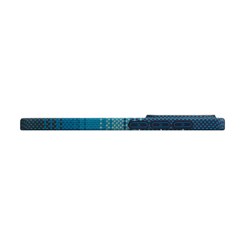 Galaxy S26 Plus Kılıf M-safe Şarj Özellikli Aramid Fiber Pitaka Tactile Woven Sunset-Moonrise Serisi Kapak - Görsel 6