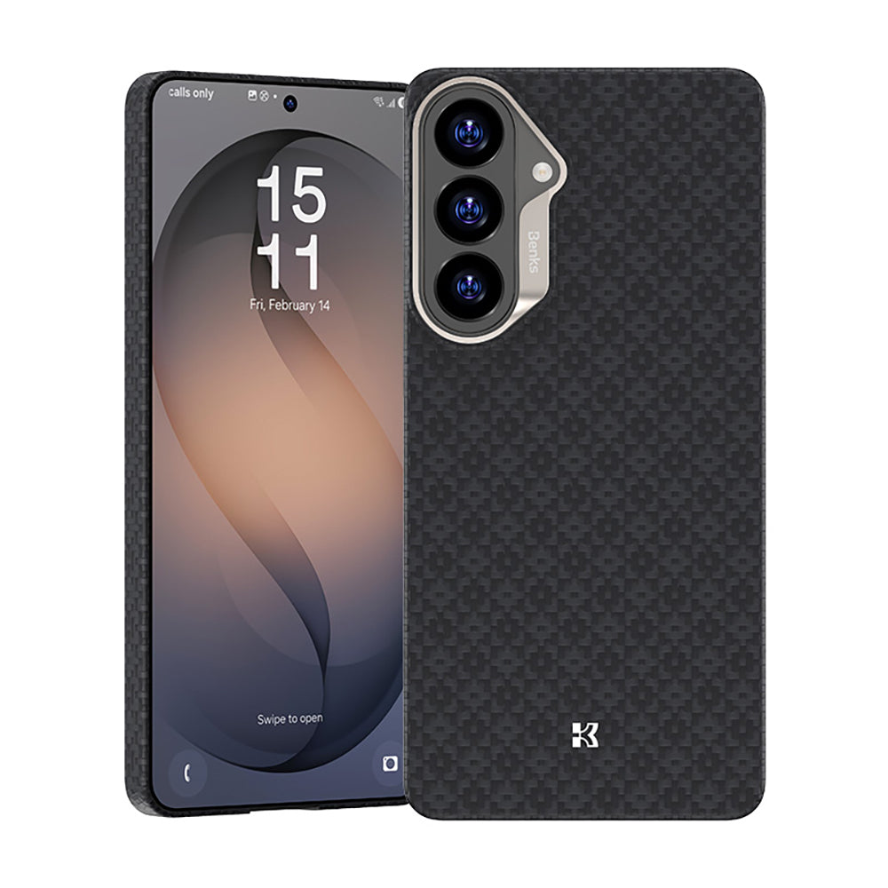 Galaxy S26 Plus Kılıf M-Safe Şarj Özellikli Benks ArmorAir ArmorGrid Serisi Kevlar Kapak - Görsel 2