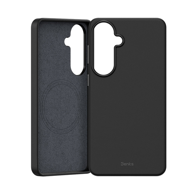 Galaxy S26 Plus Kılıf M-safe Şarj Özellikli Çizilmeye Dayanıklı Benks VitaPro Serisi PU Deri Kapak - Görsel 4